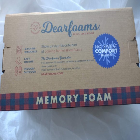 DEARFOAM Mens House Slippers Shoes 7/8 Brand New Black small NIB - Picture 8 of 8